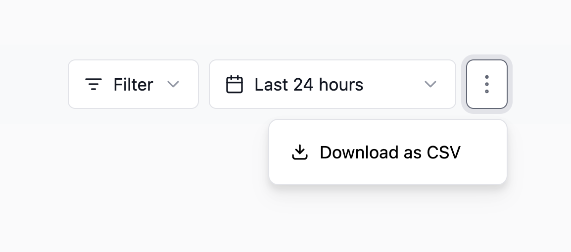 Exporting the filtered events stream to CSV