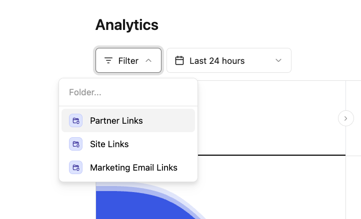 Analytics folder filter