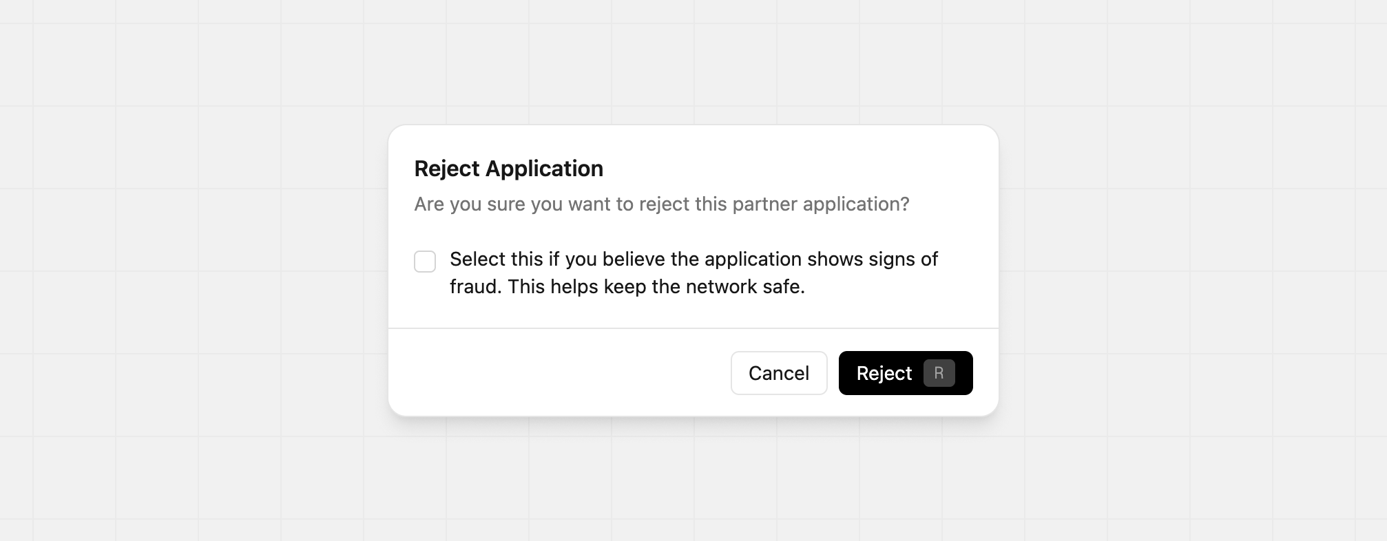 Reject applicant