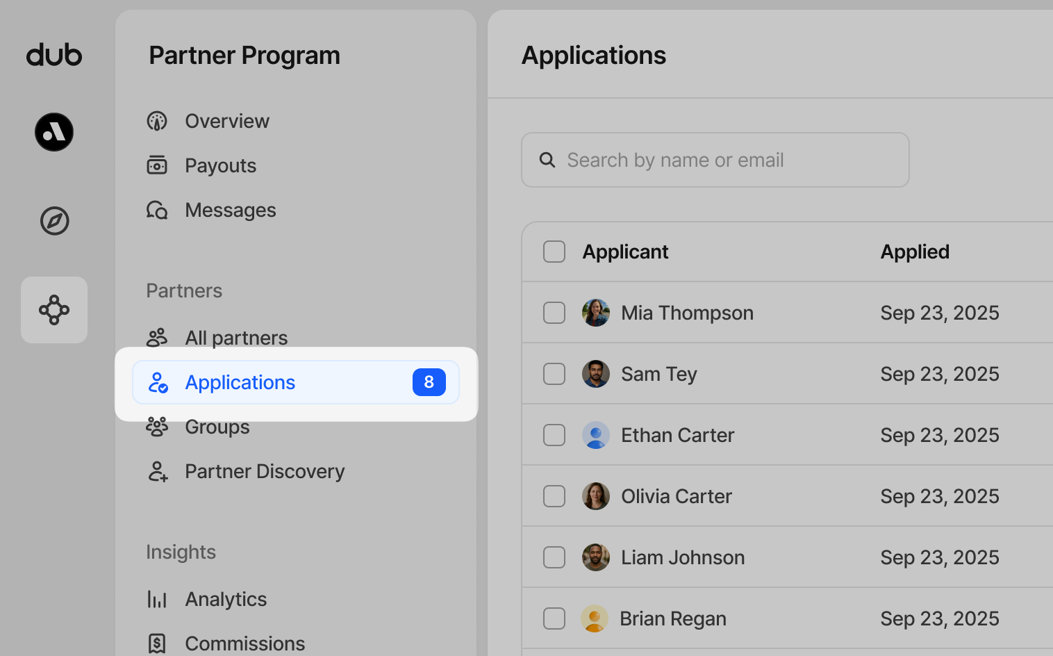 Program applications location