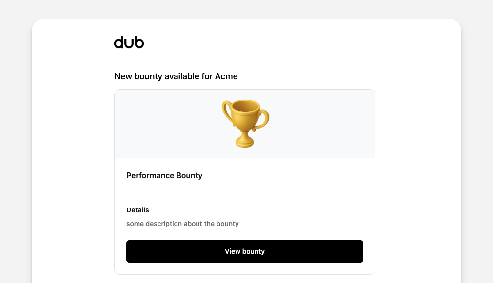 Bounty email notification