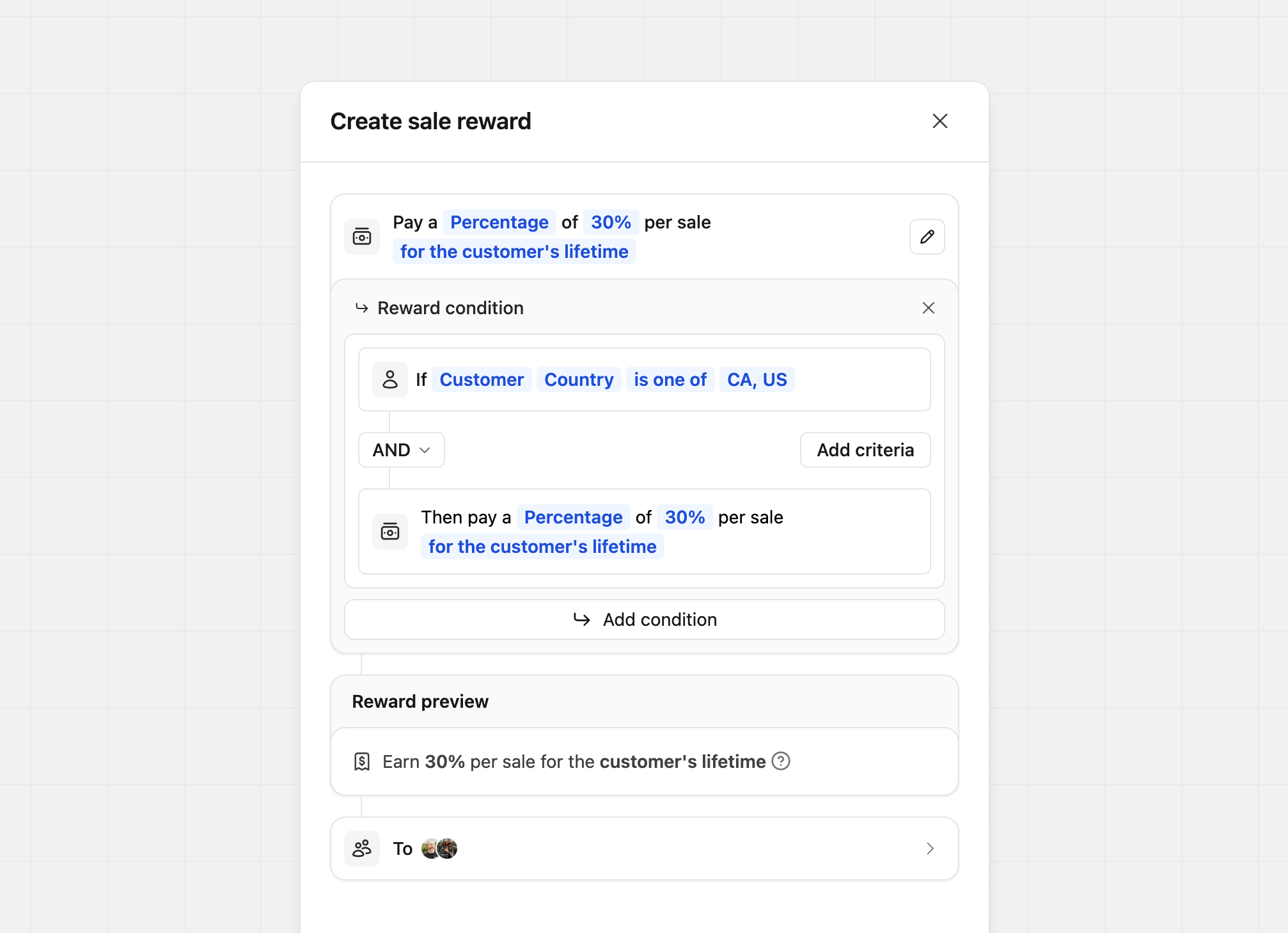 Global Boost condition example