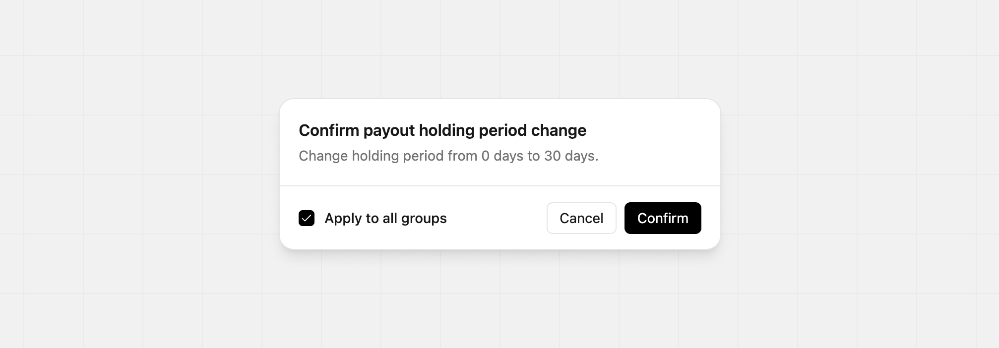 payout holding period