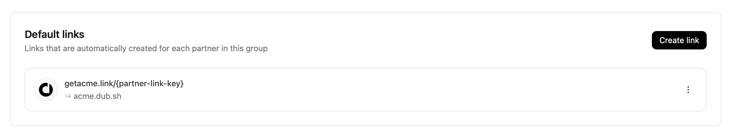 Group default links
