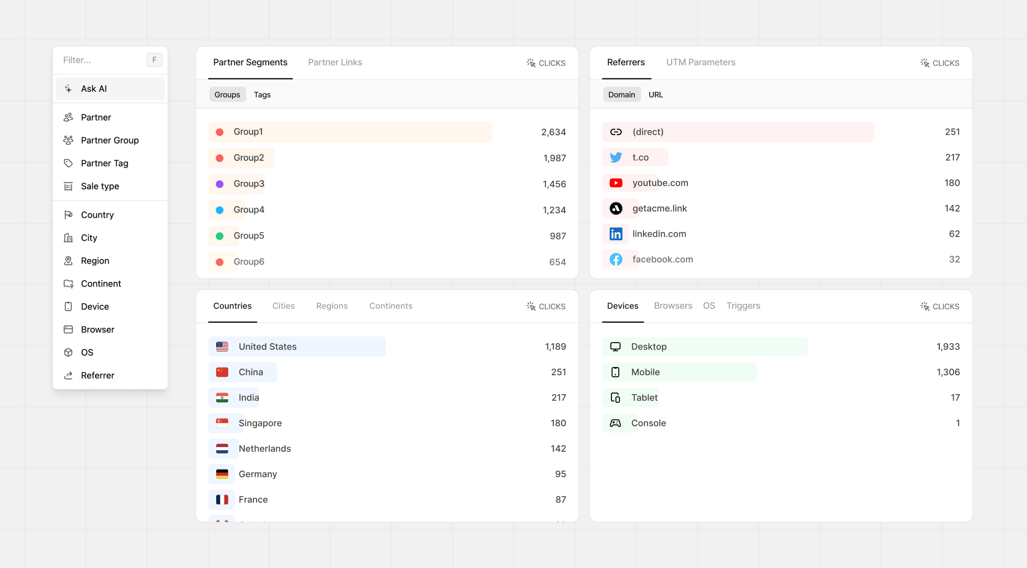 Filtering data