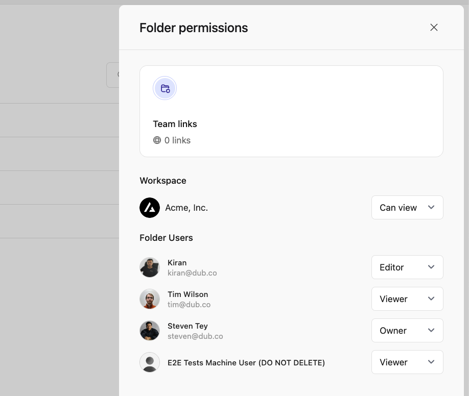 Folders member option