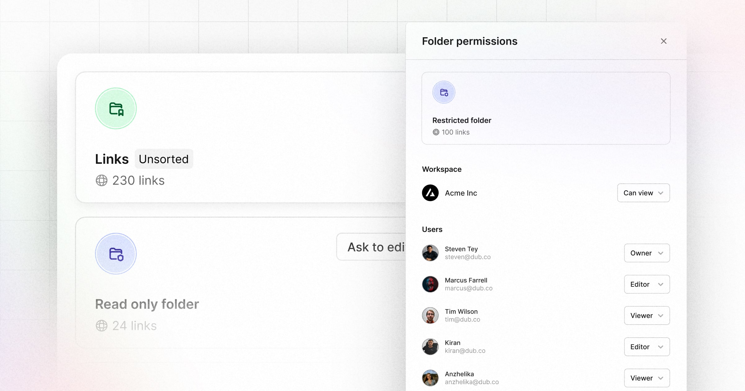 Folders RBAC