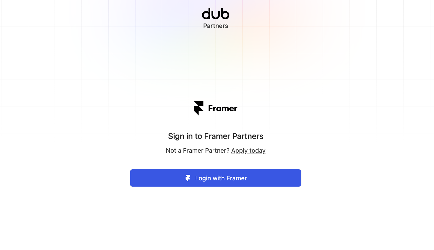 framer custom login