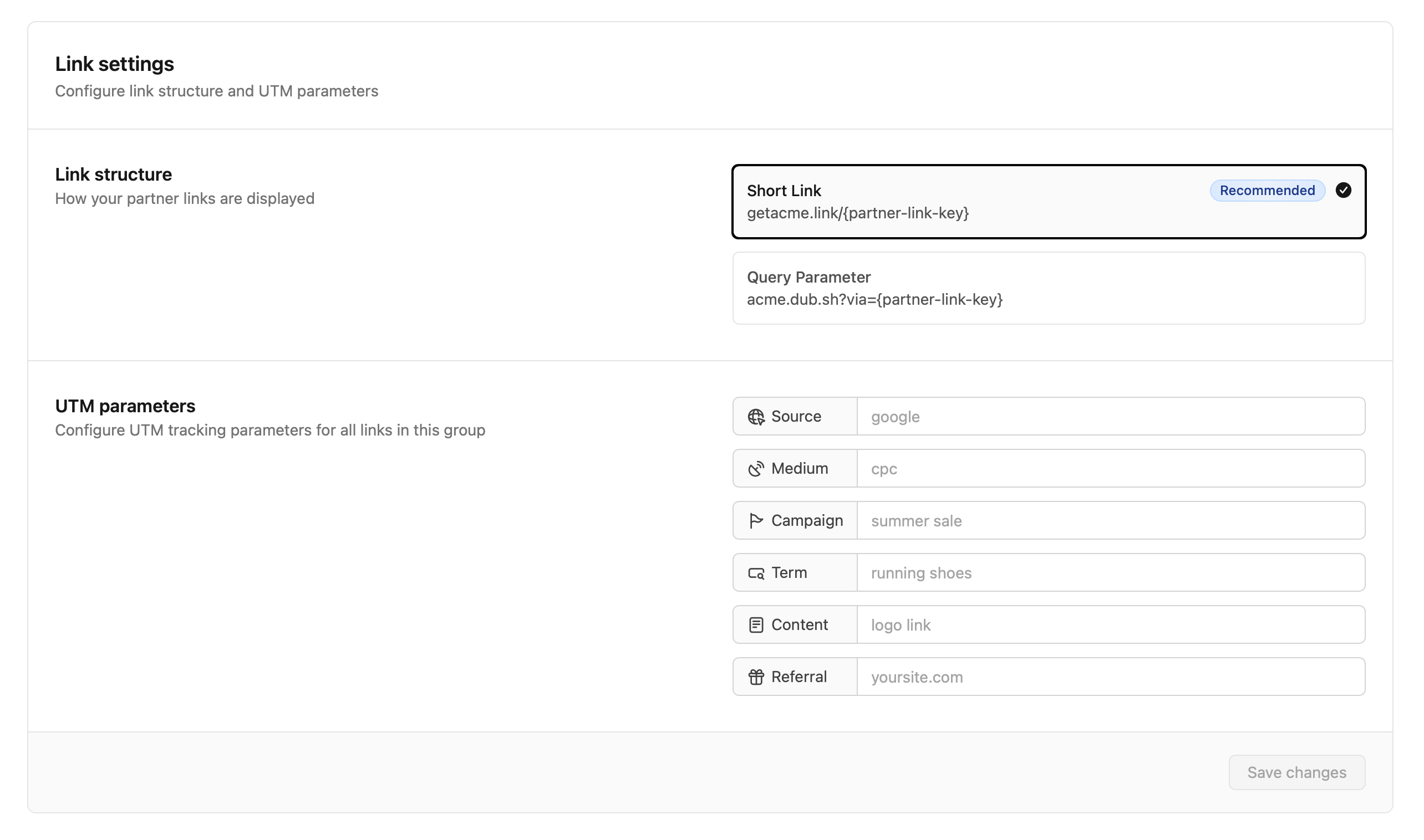 Adding link domain