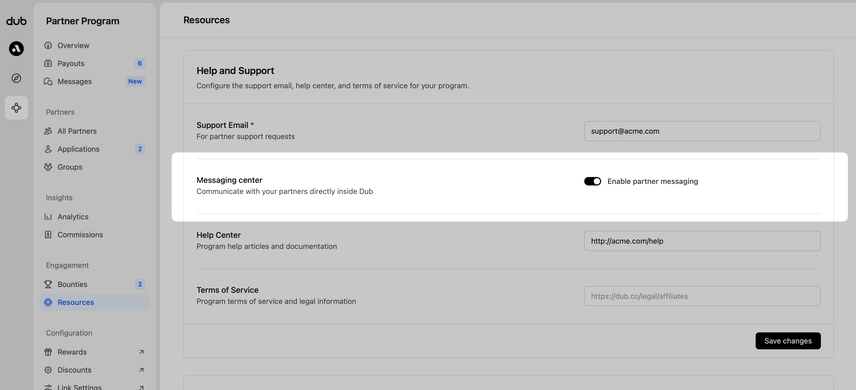 Disable messages