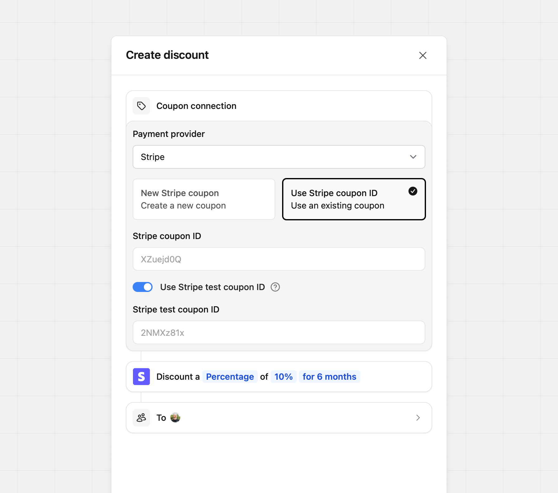 Program discounts tab