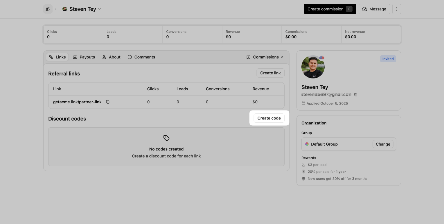 Partner links page
