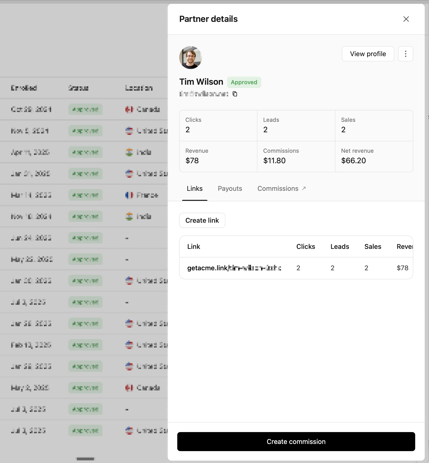 Partner details