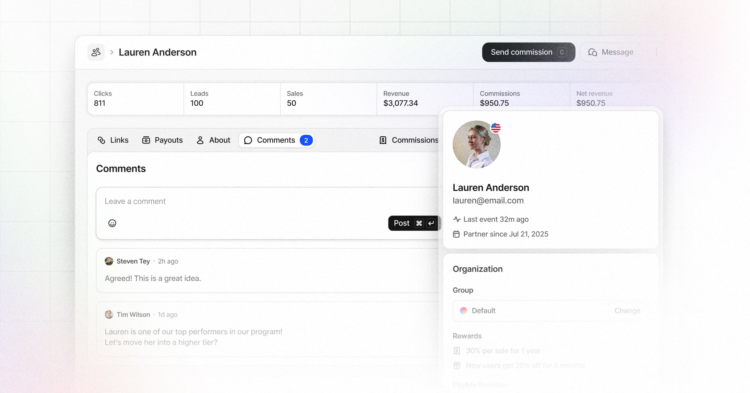 Individual partner pages