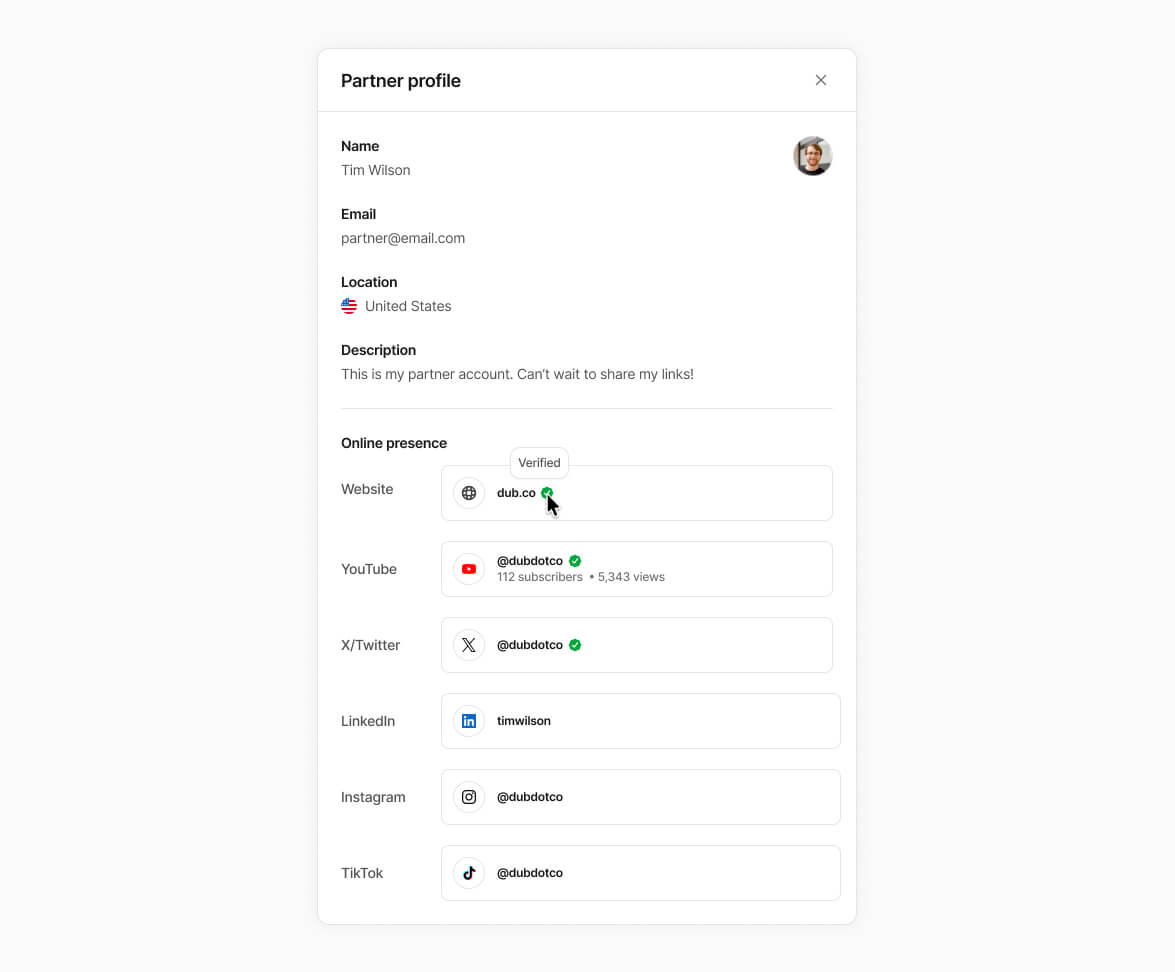 Partner profile