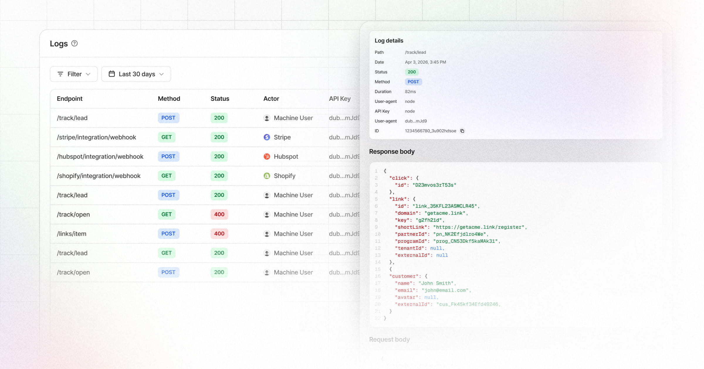 Platform logs