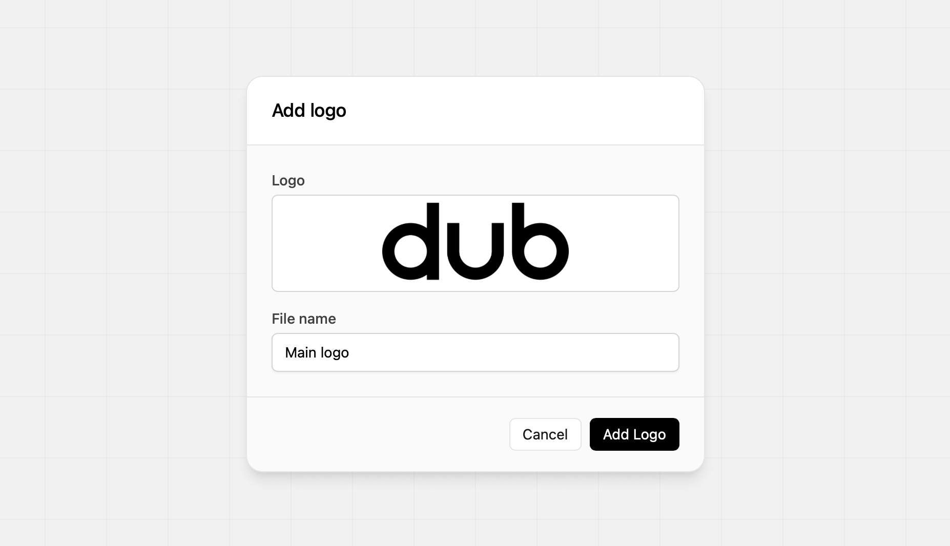 Add logo modal
