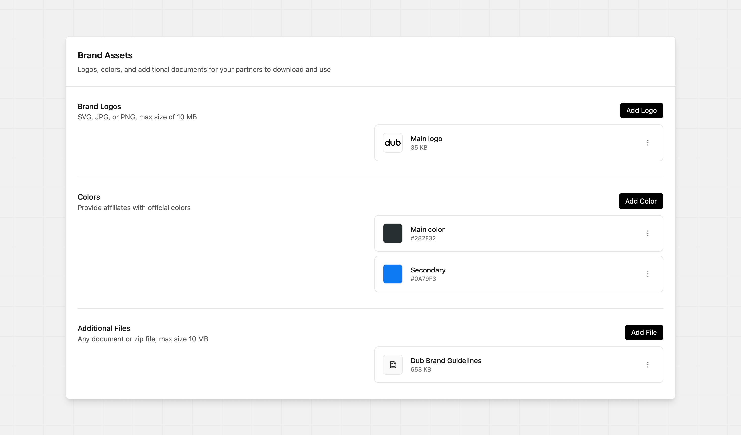 Brand asset fields