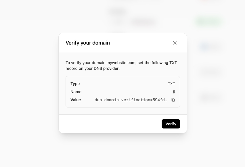 Verifying your website